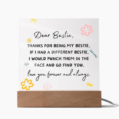 TO MY DEAREST BESTIE | SQUARE ACRYLIC PLAQUE