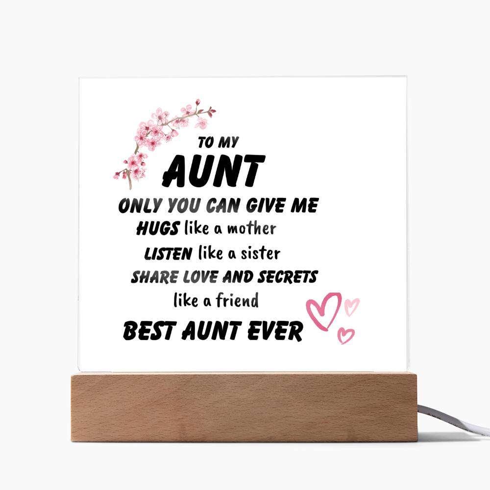 Best Aunt Ever | Square Acrylic Plaque