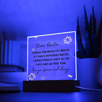 TO MY DEAREST BESTIE | SQUARE ACRYLIC PLAQUE