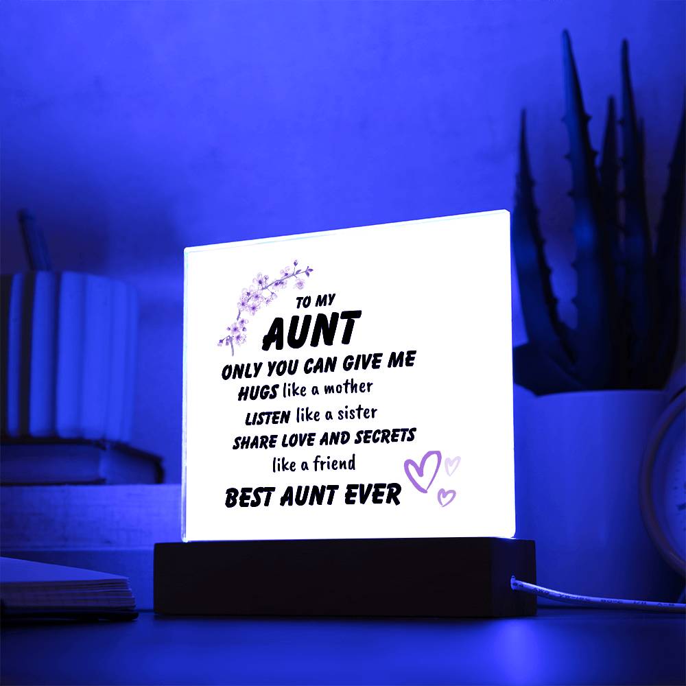 Best Aunt Ever | Square Acrylic Plaque