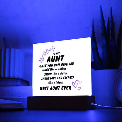 Best Aunt Ever | Square Acrylic Plaque