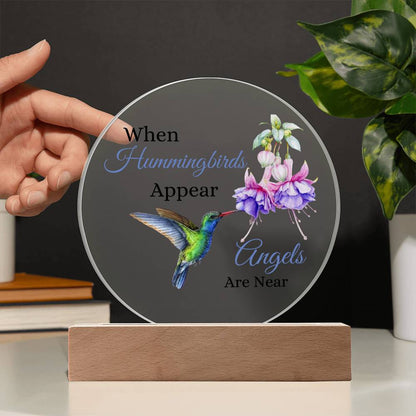 Hummingbird Acrylic Plaque