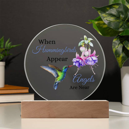 Hummingbird Acrylic Plaque