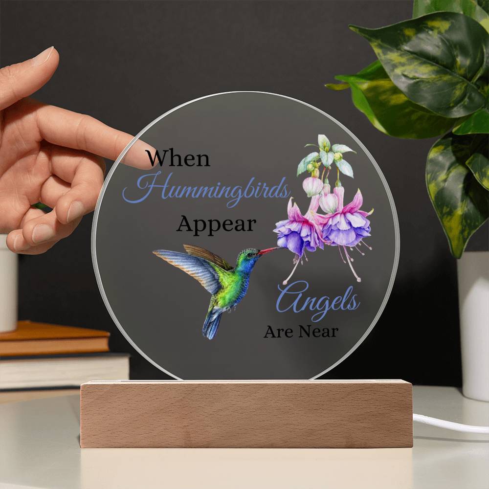 Hummingbird Acrylic Plaque