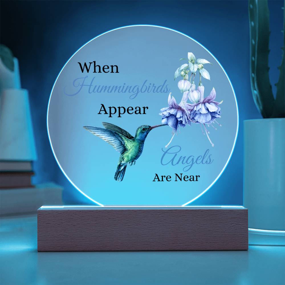 Hummingbird Acrylic Plaque