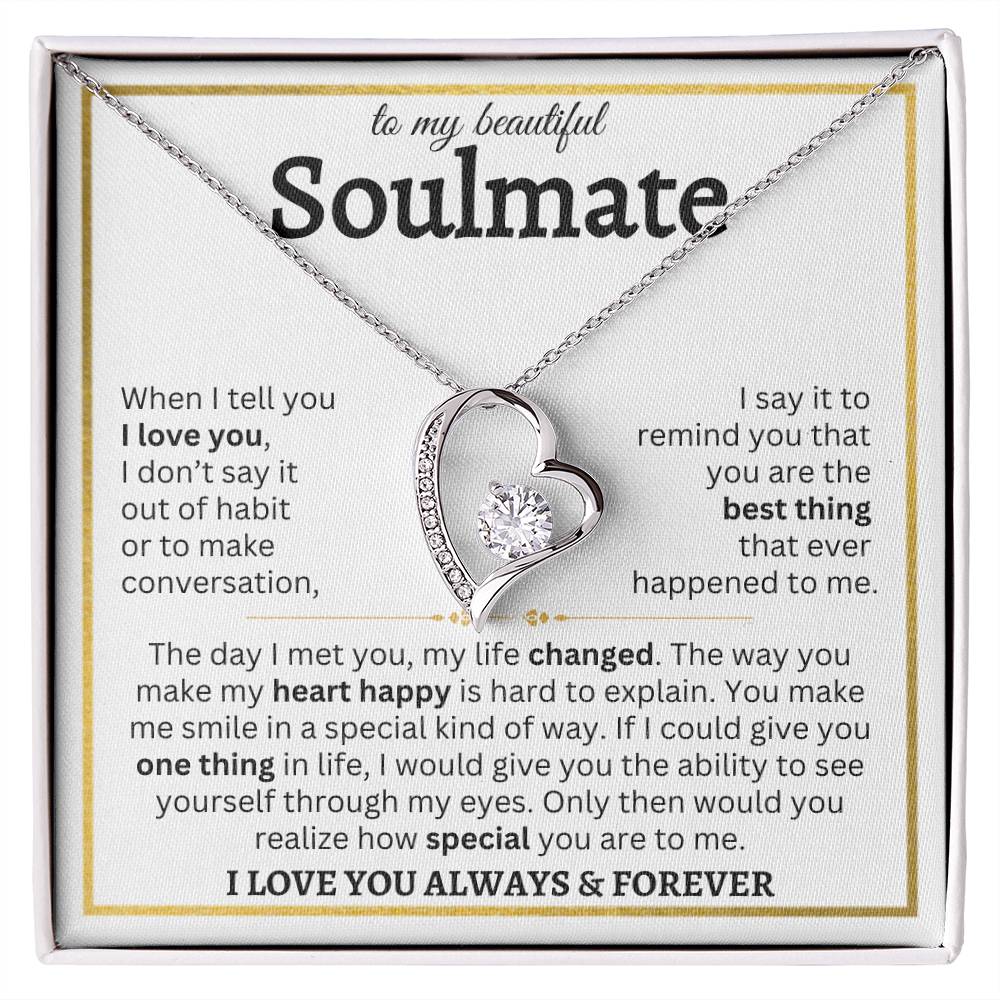 To My Beautiful Soulmate | Forever Love Necklace