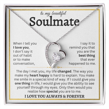 To My Beautiful Soulmate | Forever Love Necklace