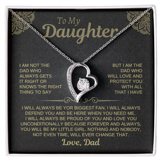 To My Daughter | Love Dad | Forever Love Necklace