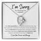 I'm Sorry  For Hurting You | Forever Love Necklace wb