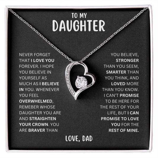 To My Daughter | Never Forget I Love You | Forever Love Necklace