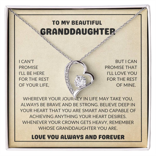 To My Beautiful Granddaughter | Forever Love Necklace