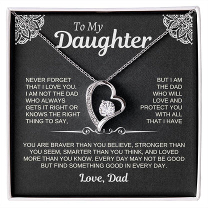To My Daughter | Love Dad-W | Forever Love Necklace