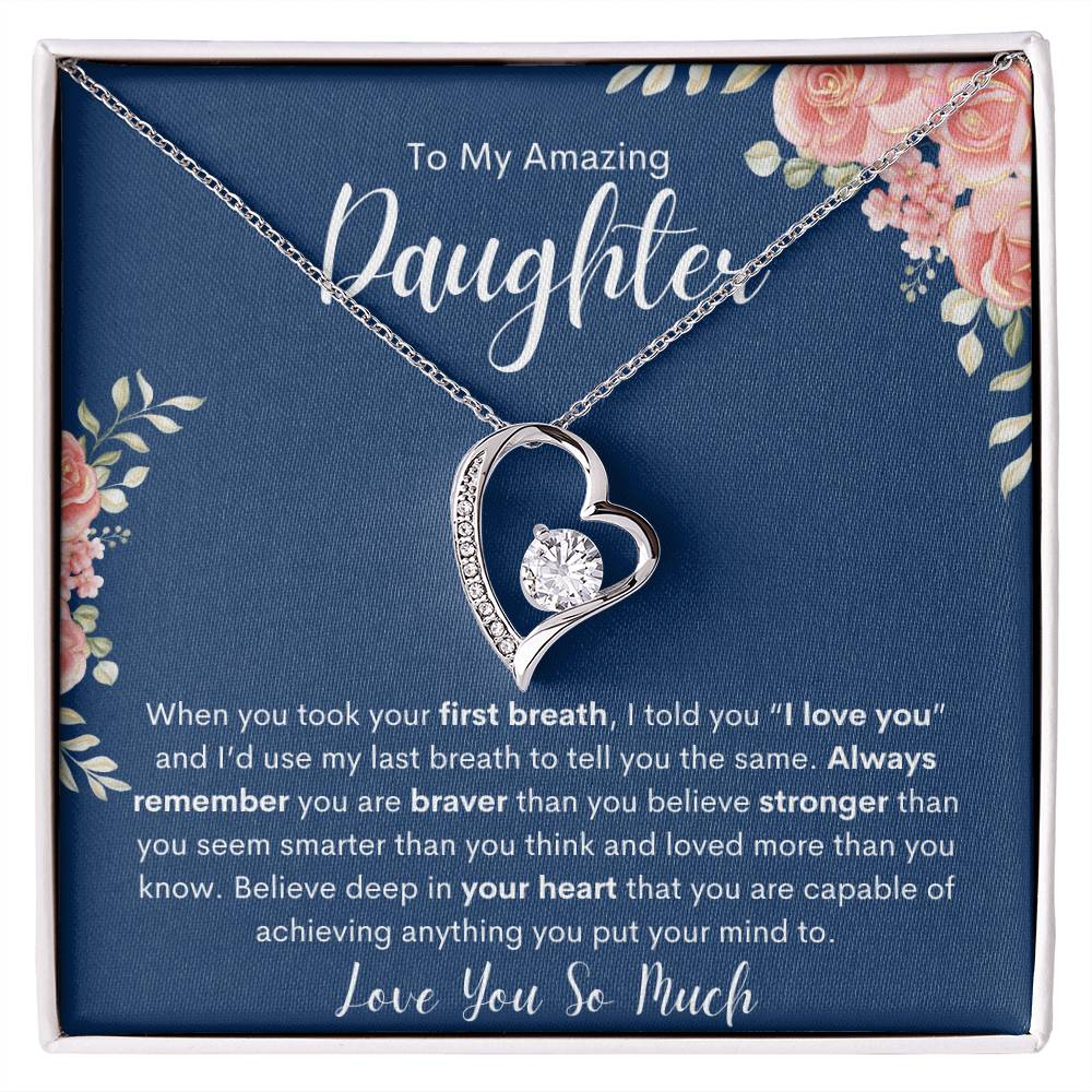 To My Amazing Daughter | Forever Love Necklace-Bl