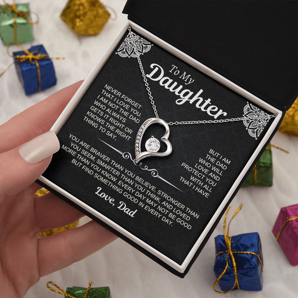 To My Daughter | Love Dad-W | Forever Love Necklace