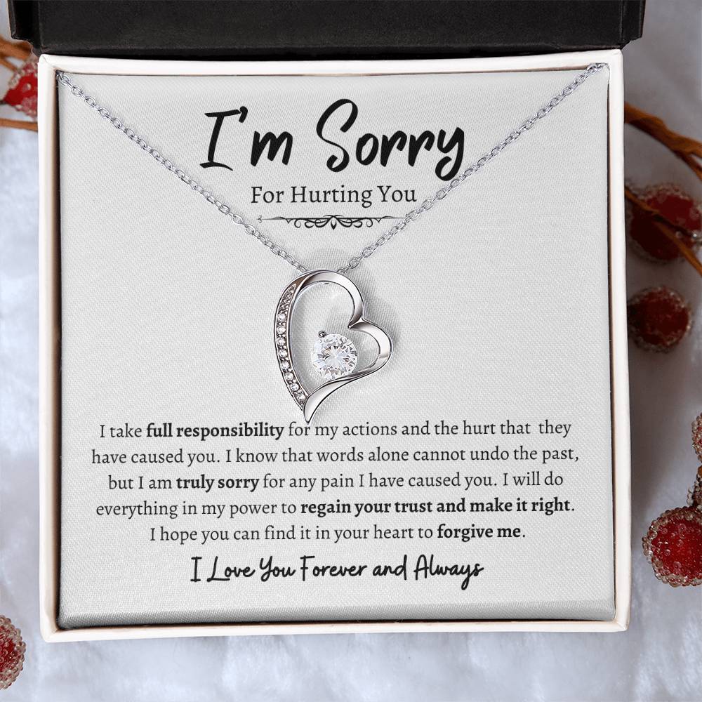 I'm Sorry  For Hurting You | Forever Love Necklace wb