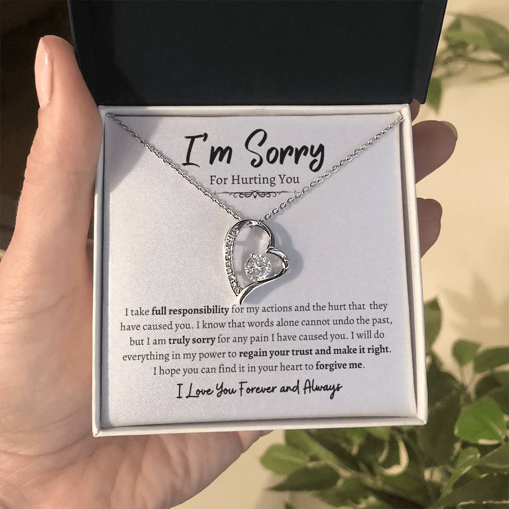 I'm Sorry  For Hurting You | Forever Love Necklace wb