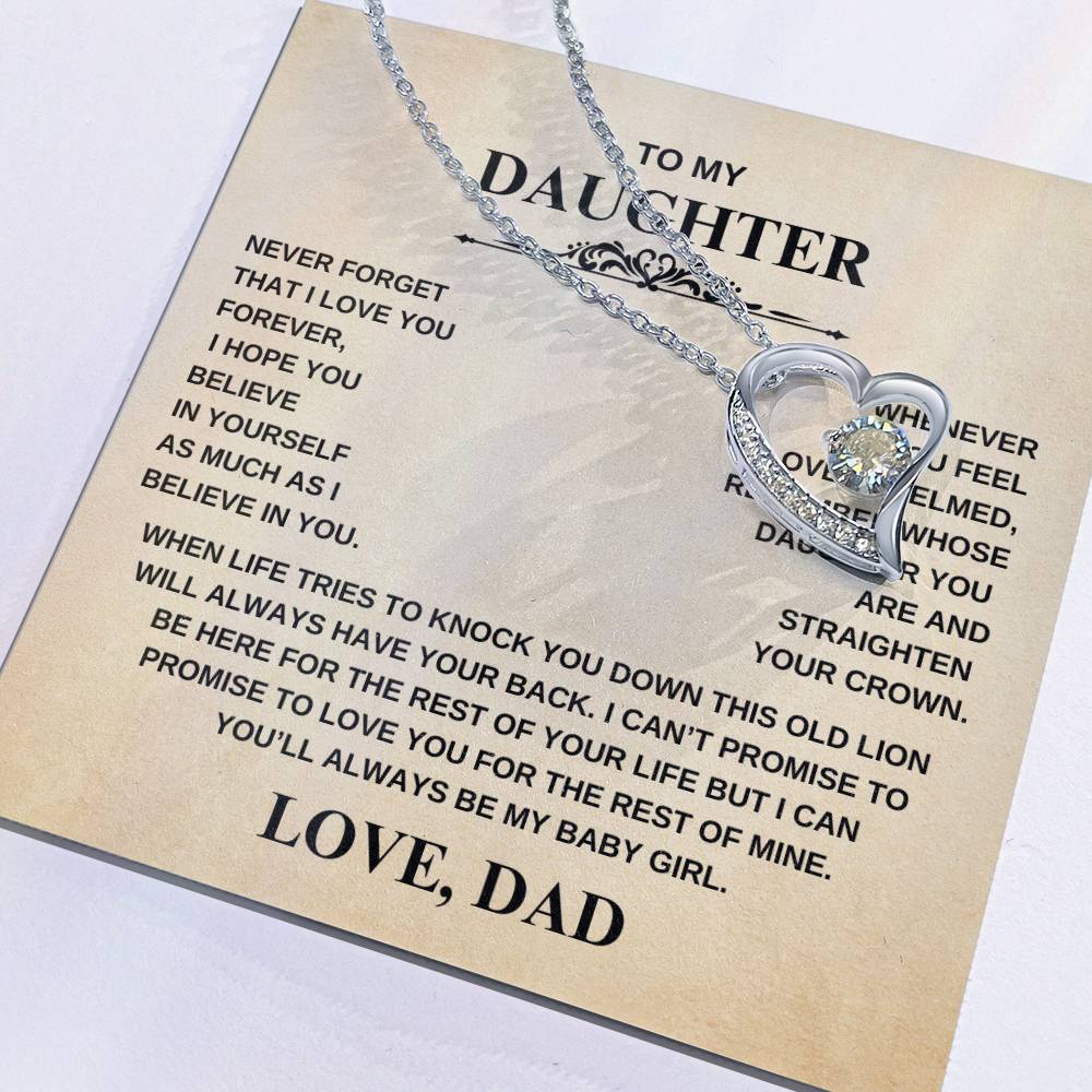 To My Daughter - Never Forget I Love You | Forever Love Necklace