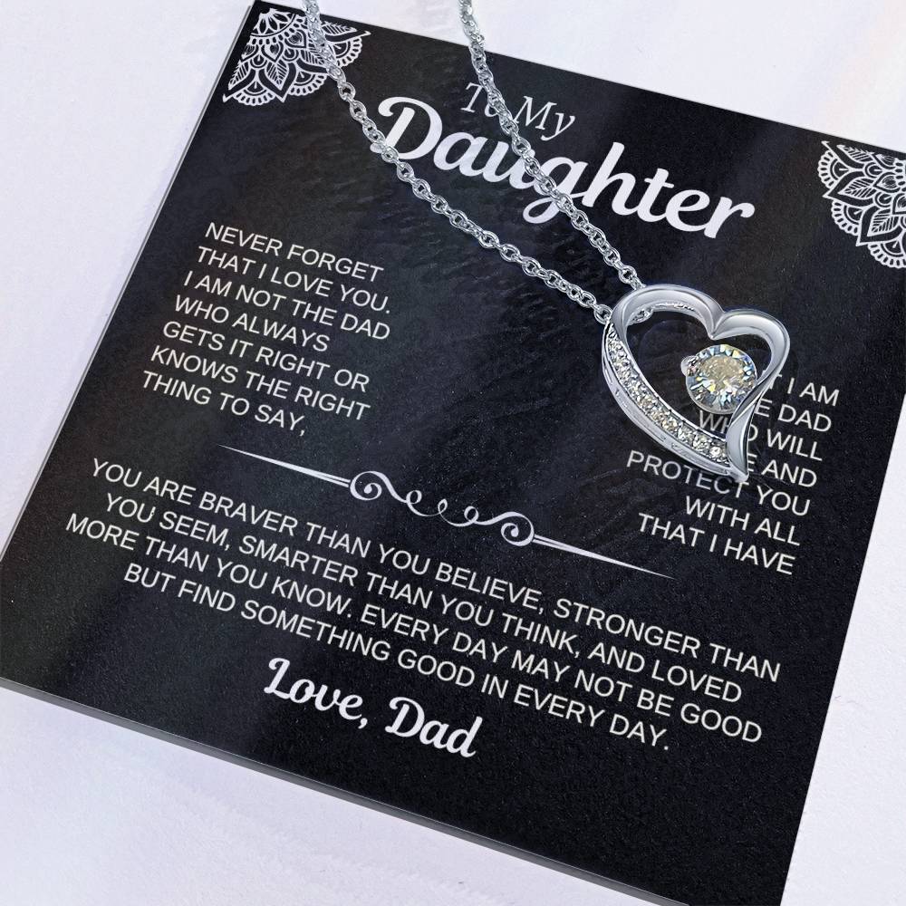 To My Daughter | Love Dad-W | Forever Love Necklace