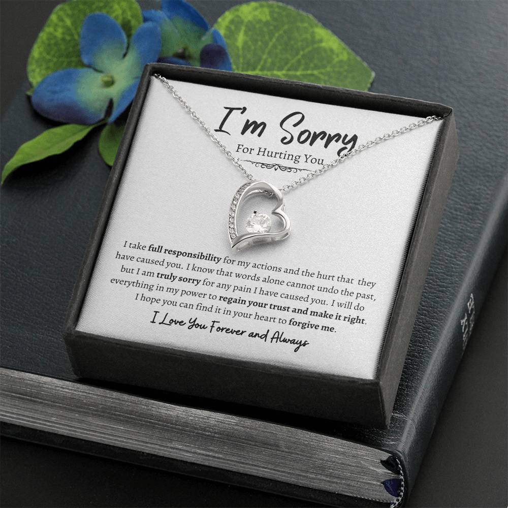 I'm Sorry  For Hurting You | Forever Love Necklace wb