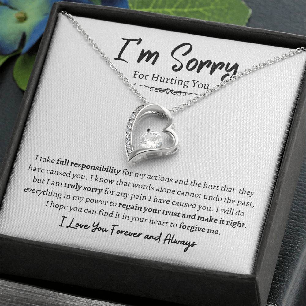 I'm Sorry  For Hurting You | Forever Love Necklace wb
