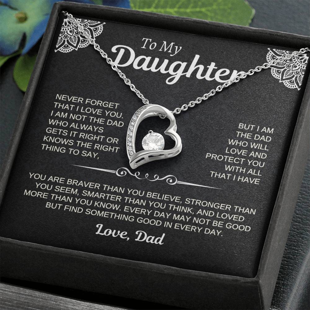 To My Daughter | Love Dad-W | Forever Love Necklace