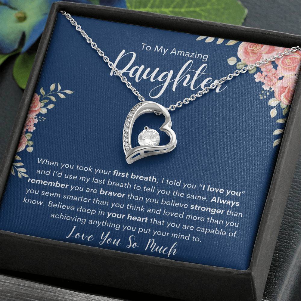 To My Amazing Daughter | Forever Love Necklace-Bl
