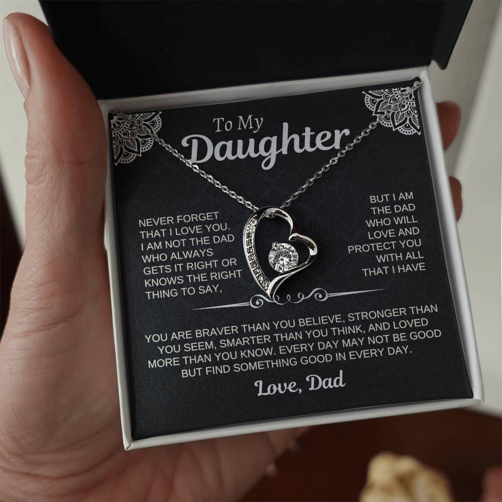 To My Daughter | Love Dad-W | Forever Love Necklace