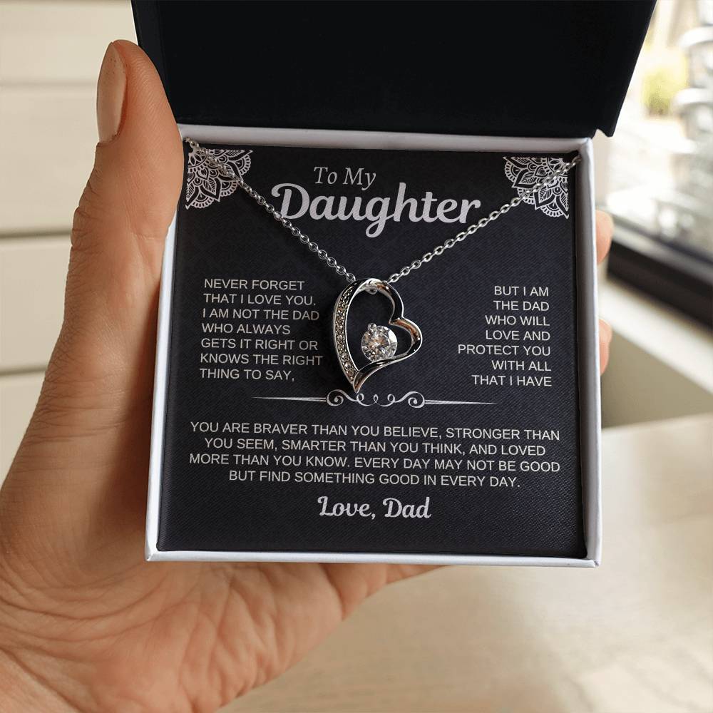 To My Daughter | Love Dad-W | Forever Love Necklace