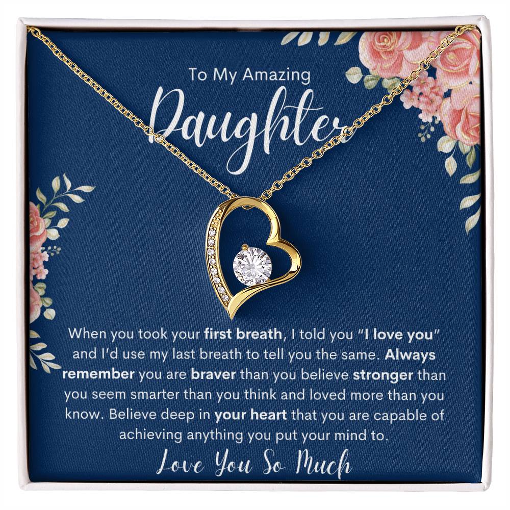 To My Amazing Daughter | Forever Love Necklace-Bl
