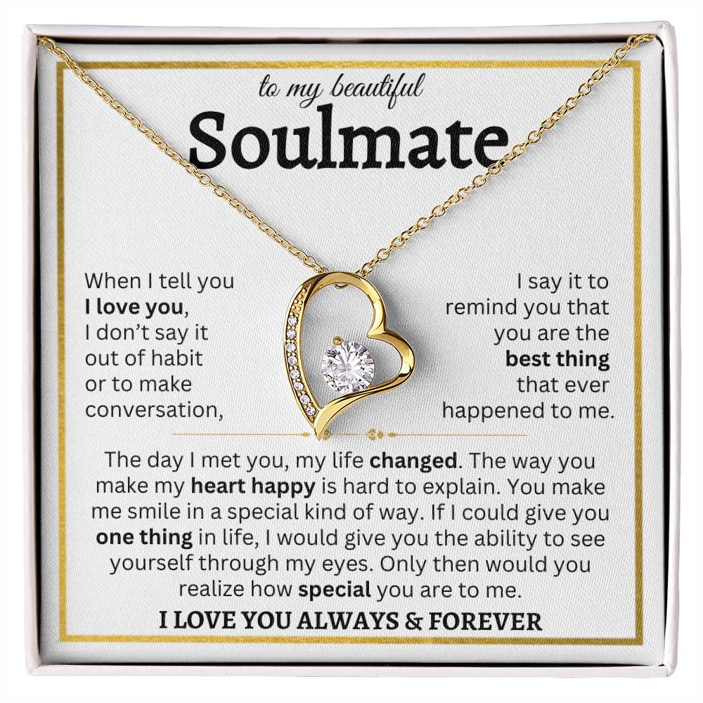 To My Beautiful Soulmate | Forever Love Necklace