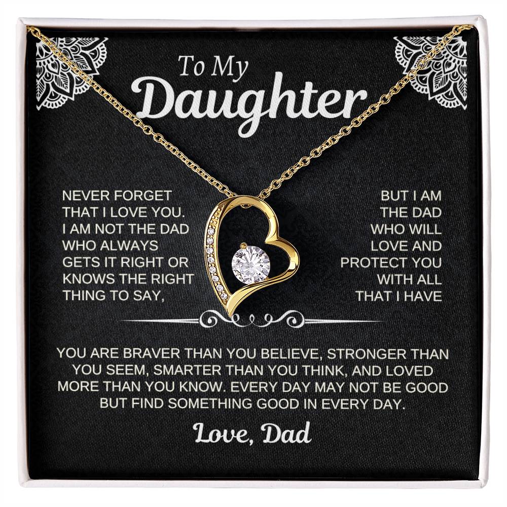 To My Daughter | Love Dad-W | Forever Love Necklace
