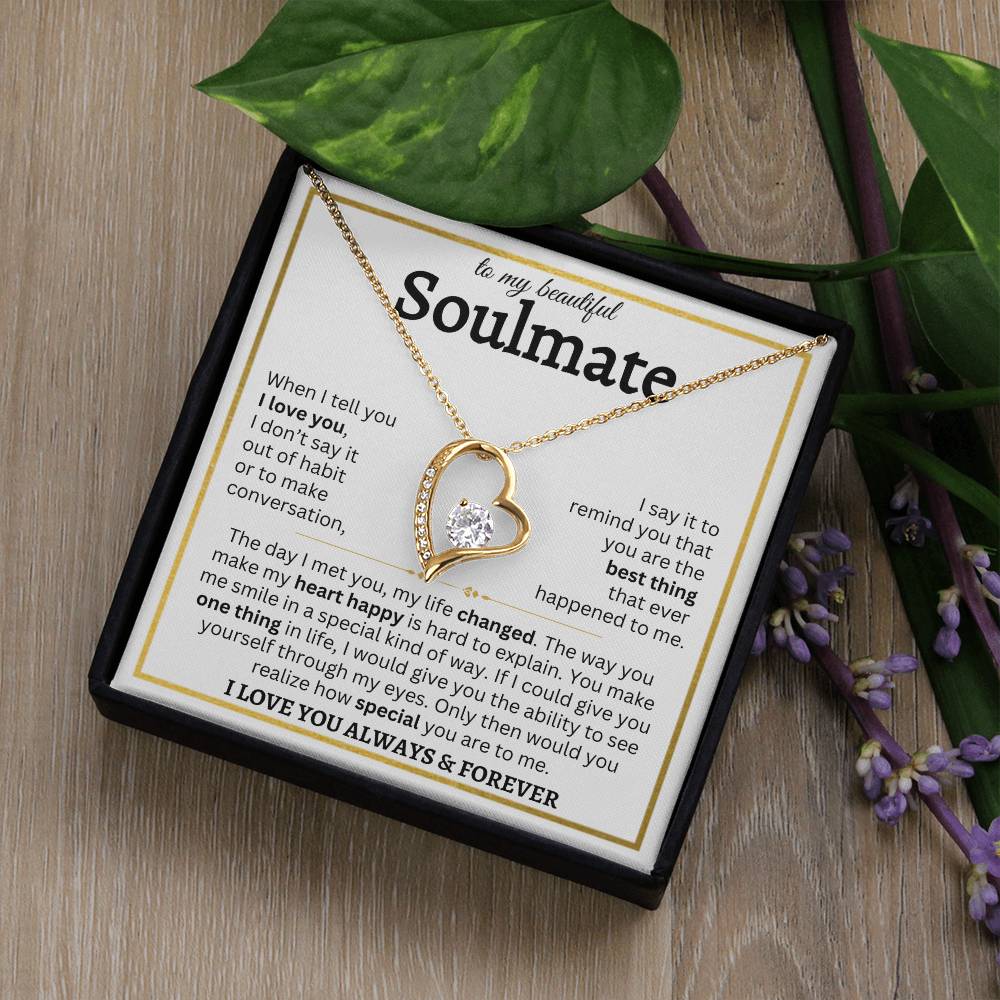 To My Beautiful Soulmate | Forever Love Necklace