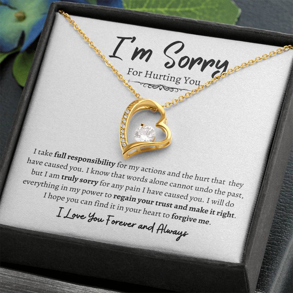 I'm Sorry  For Hurting You | Forever Love Necklace wb