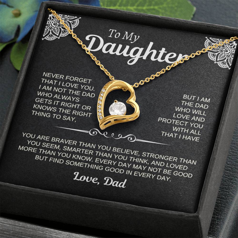 To My Daughter | Love Dad-W | Forever Love Necklace