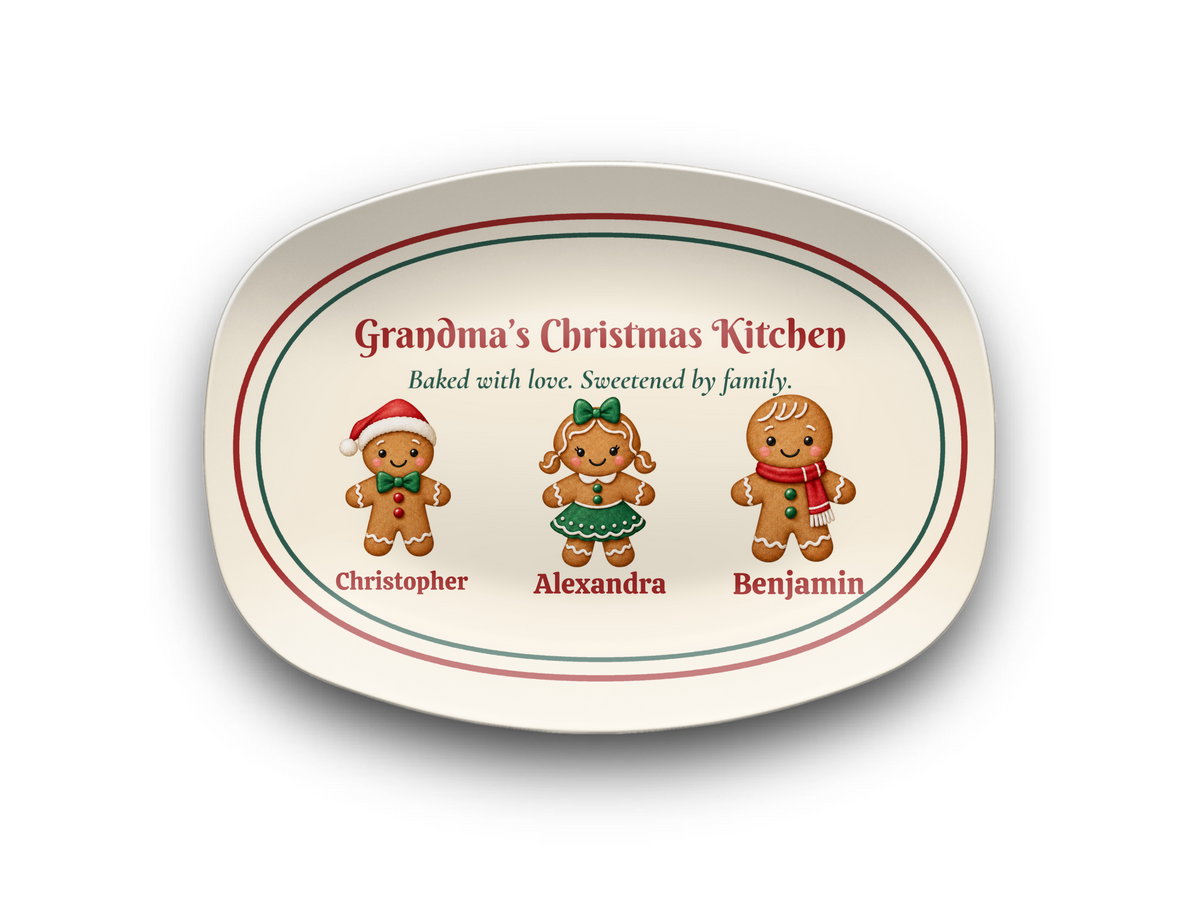 Personalized Grandma Christmas Gingerbread Platter