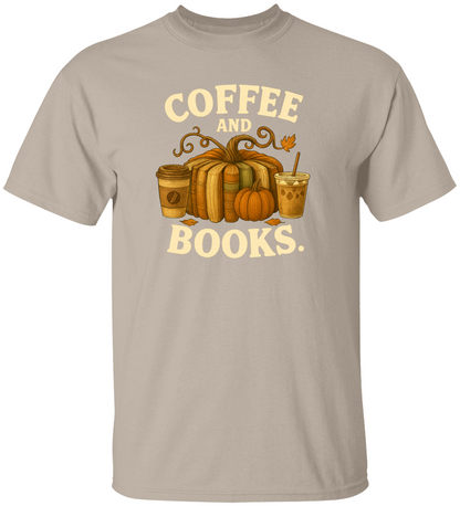Coffee and Books Cozy Reader T-Shirt/Sweatshirt/Hooded Sweatshirt • Book Club Gift for Women • Autumn Coffee Lover Graphic Tee