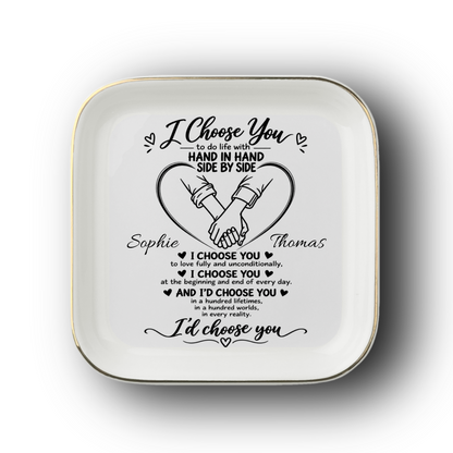 Personalized I Choose You | Heart Hands Jewelry Dish