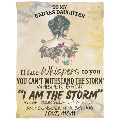 To My BadAss Daughter|Plush Fleece Blanket