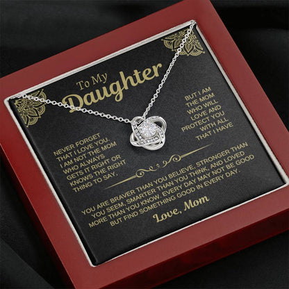 To My Daughter Love Dad Necklace Card • Black Gold Gift from Father • Birthday Graduation Christmas Daughter Jewelry Message