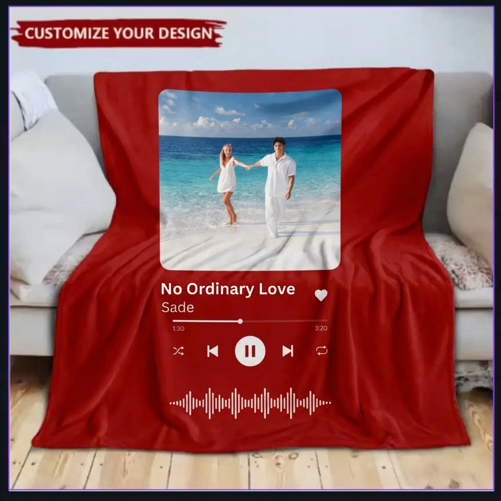 Personalized Music Photo Blanket