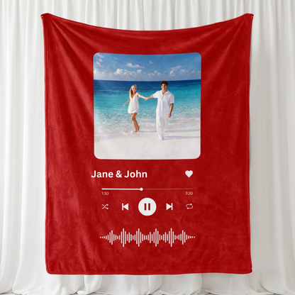 Personalized Music Photo Blanket