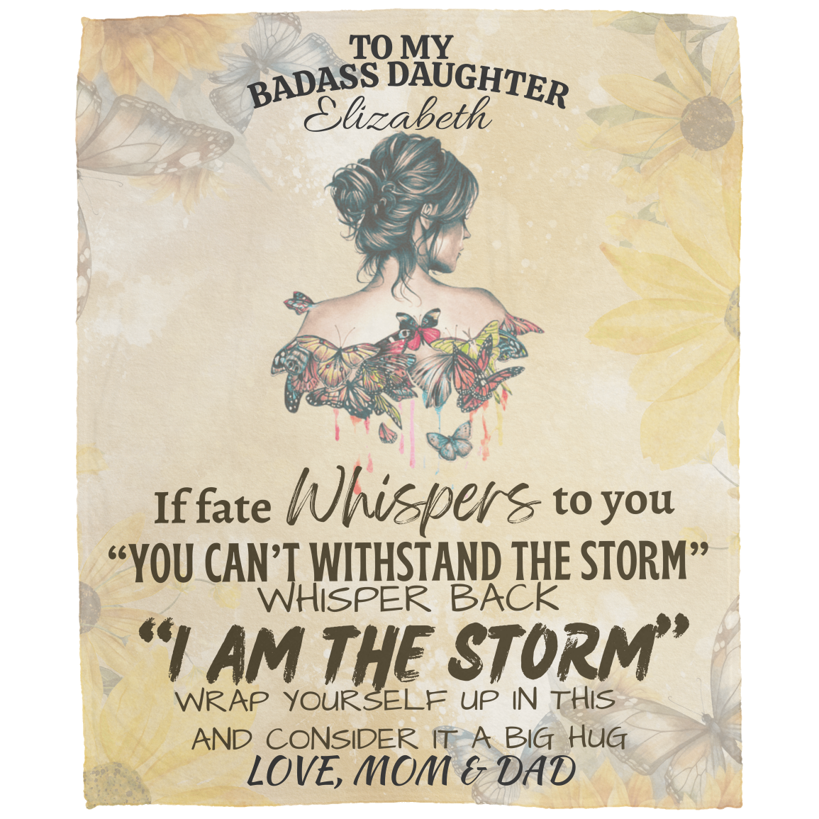 To My BadAss Daughter|Plush Fleece Blanket