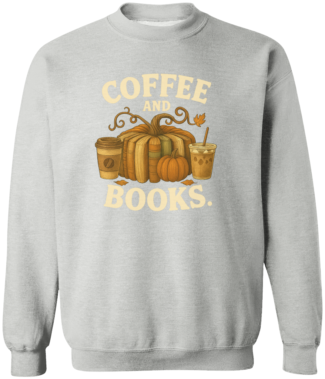 Coffee and Books Cozy Reader T-Shirt/Sweatshirt/Hooded Sweatshirt • Book Club Gift for Women • Autumn Coffee Lover Graphic Tee