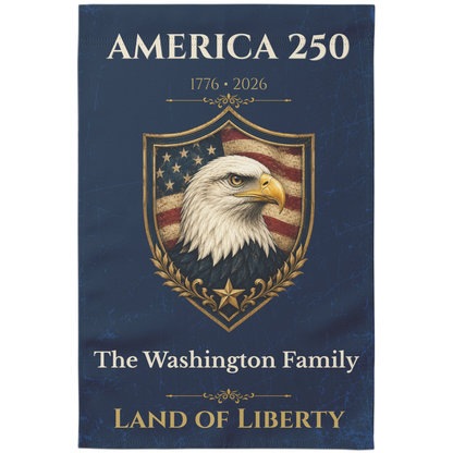 Personalized America 250 Garden Flag – Custom Family Name