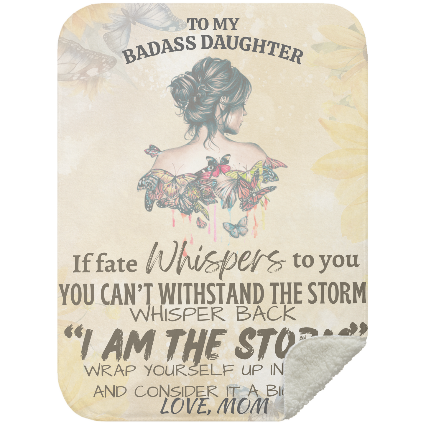 To My BadAss Daughter|Plush Fleece Blanket