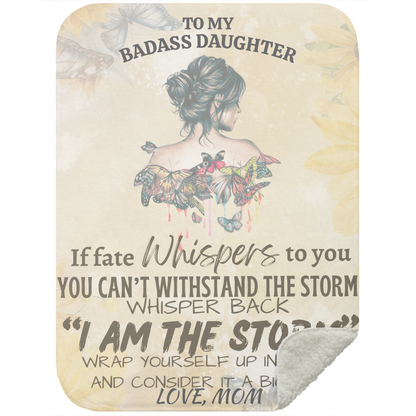 To My BadAss Daughter|Plush Fleece Blanket