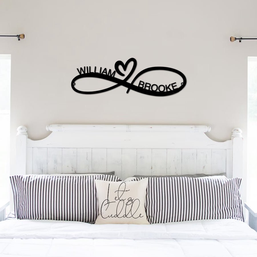 Personalized Infinity Couples Monogram - Steel Sign