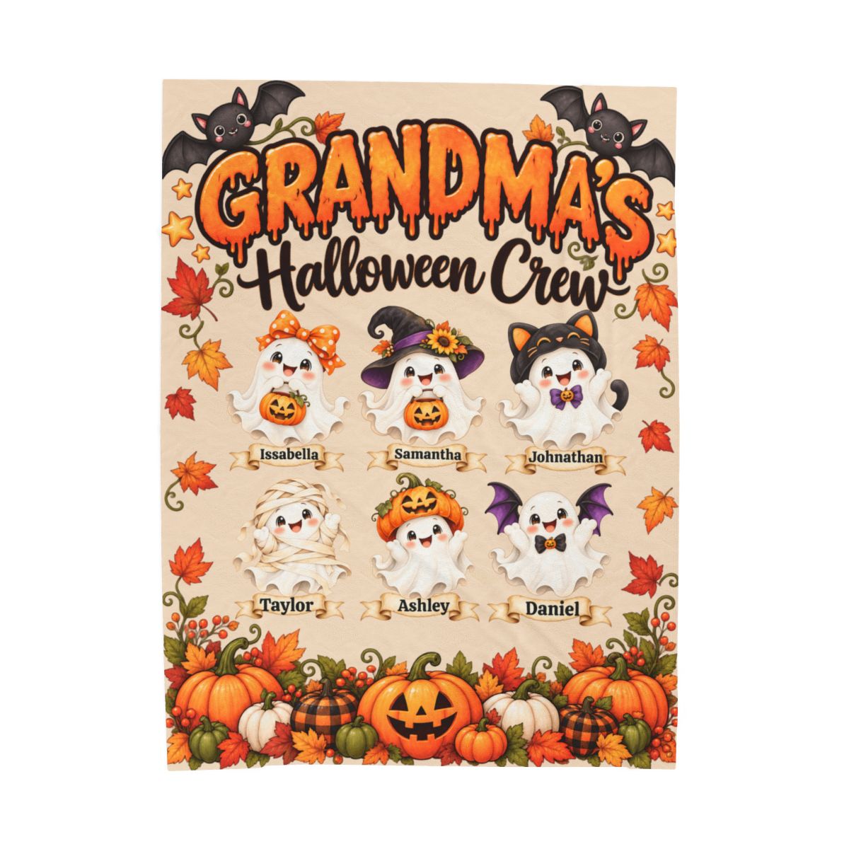 Personalized Grandma’s Halloween Crew Blanket
