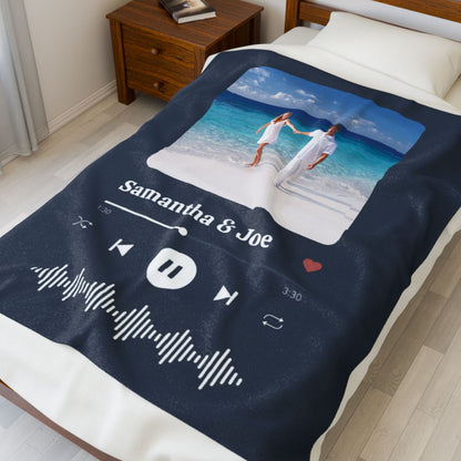 Personalized Music Photo Blanket