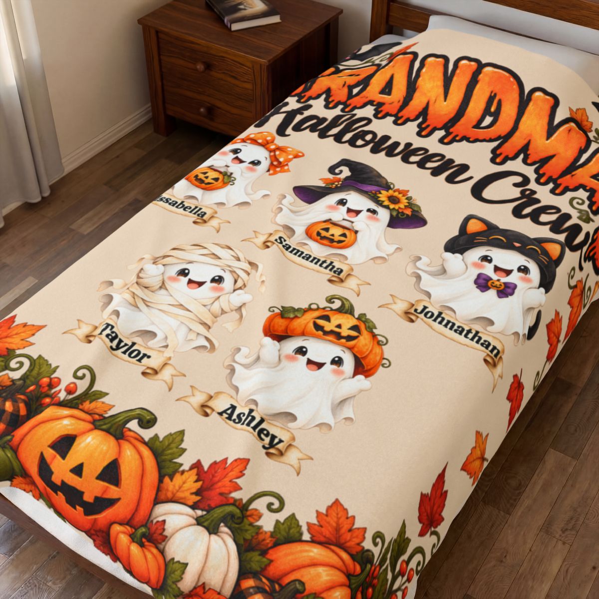 Personalized Grandma’s Halloween Crew Blanket